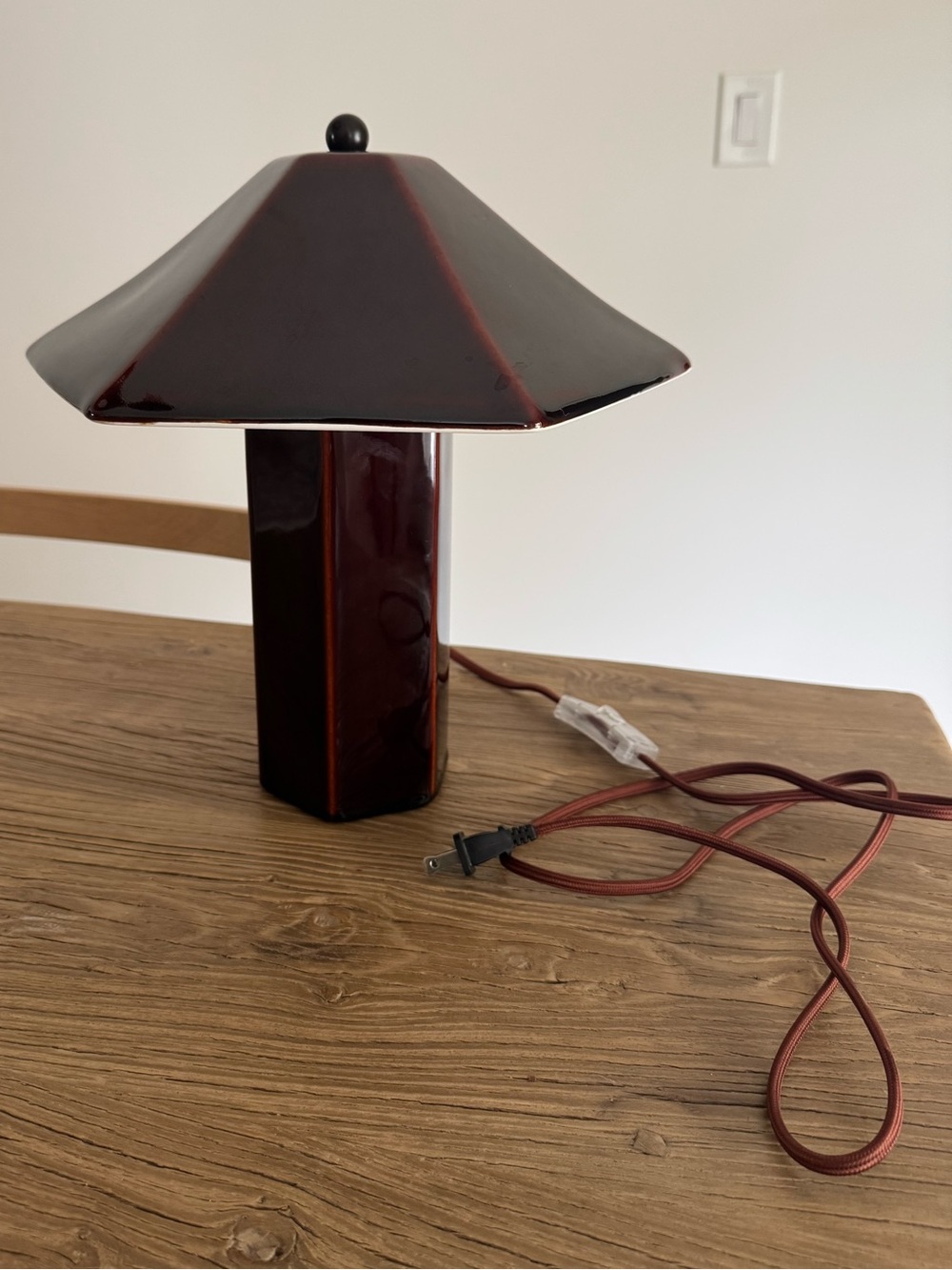 Studio Mcgee Threshold Double Ceramic Table Lamp Maroon